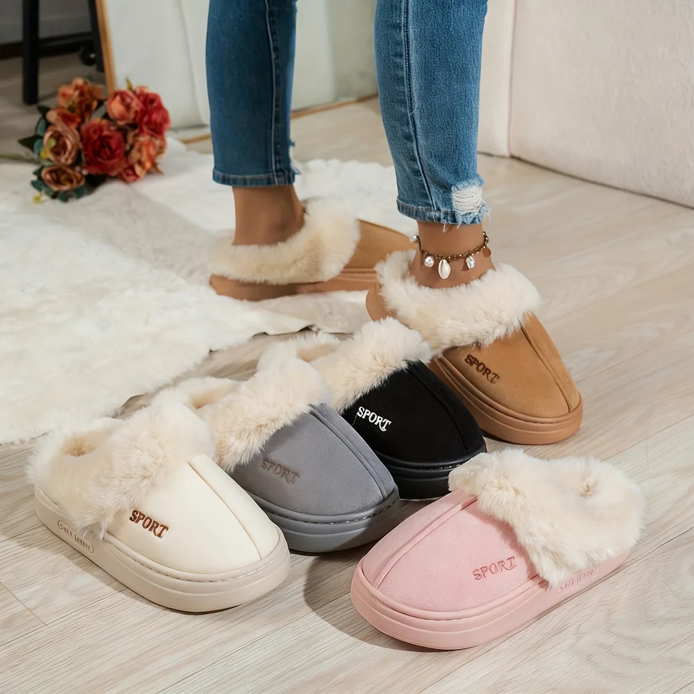 Fluffy Plush House Slippers